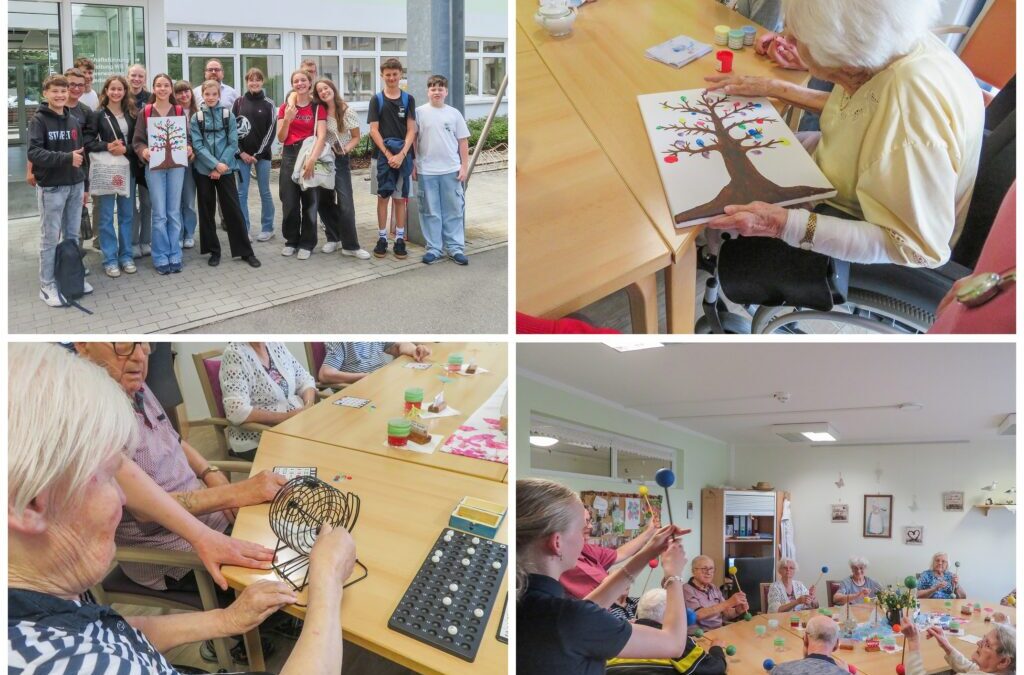 Von „schwofen“ zu „Goofy“ – Klasse 8b vom Sängerstadt-Gymnasium besucht das Seniorenzentrum „Albert Schweitzer“ gGmbH in Finsterwalde